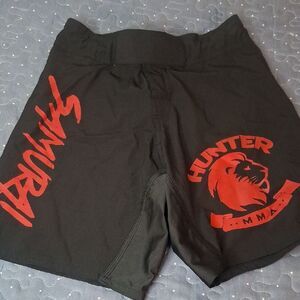 Hunter Men's MMA Athletic Shorts in Black and Red size YXL